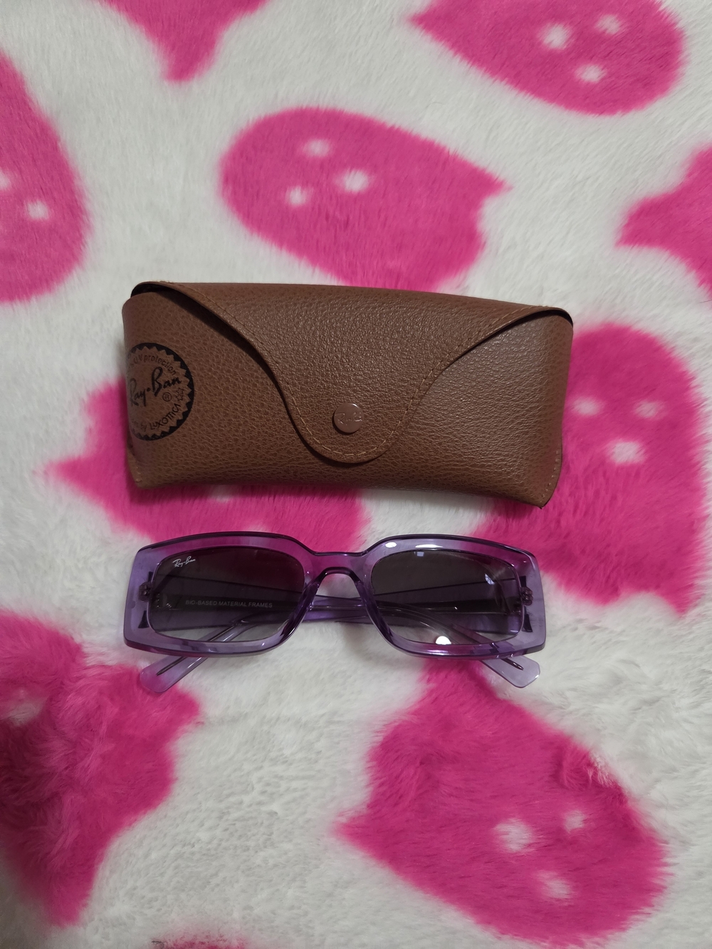 Ray-Ban Women's Purple Rectangular Sunglasses